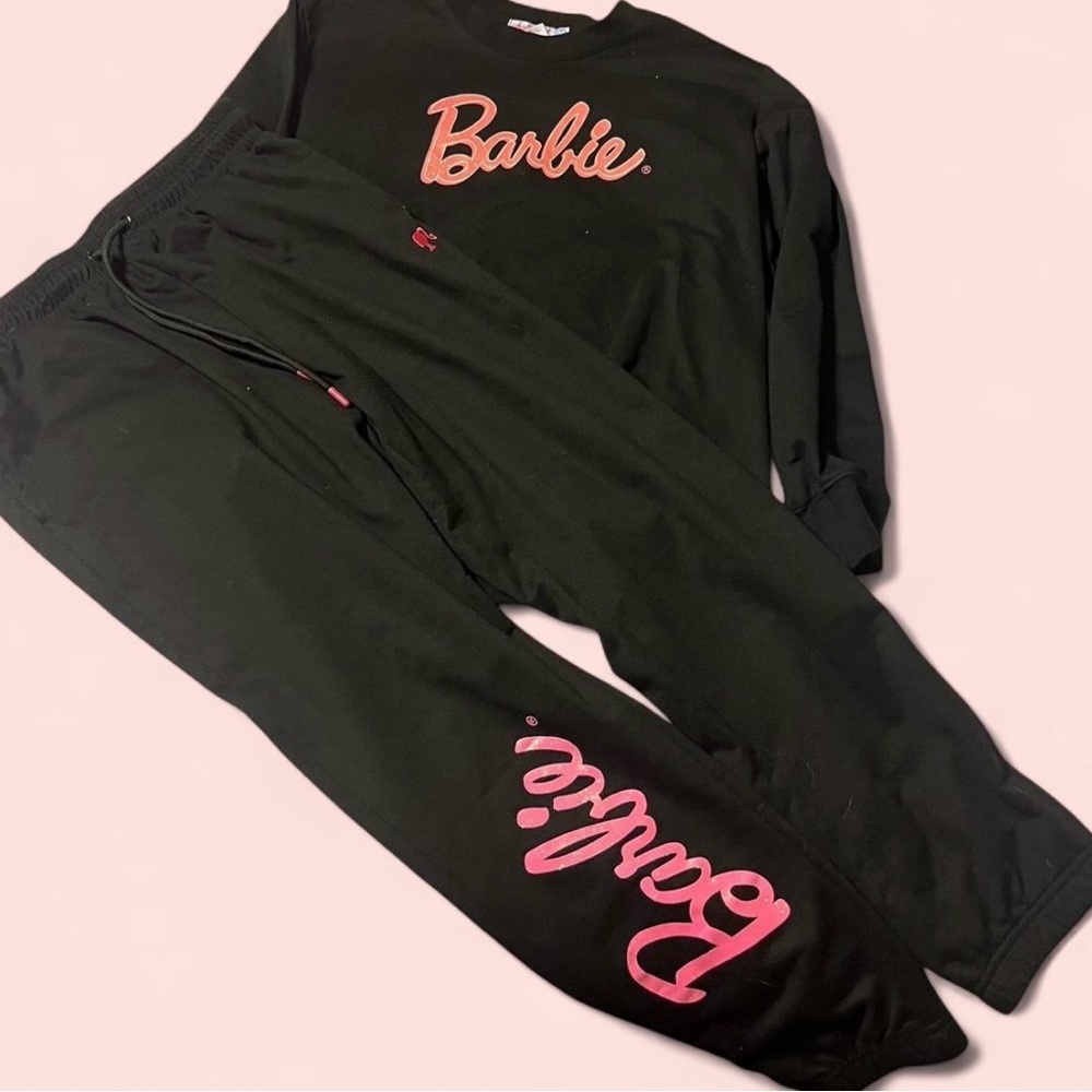Barbie Black and Pink Jogger Set